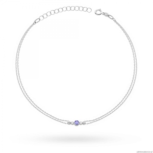Bransoletka B005 Tanzanit 0,15ct białe złoto