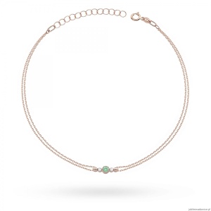 Bransoletka B005 Szmaragd 0,15ct różowe złoto