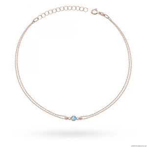 Bransoletka B005 Topaz 0,15ct różowe złoto