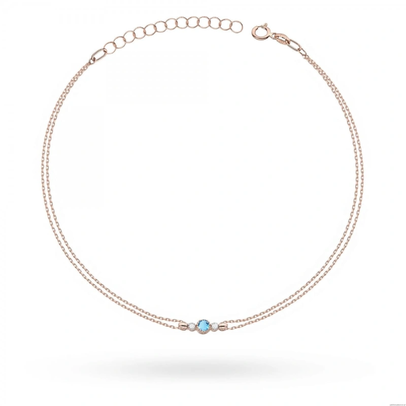 Bransoletka B005 Topaz 0,15ct różowe złoto