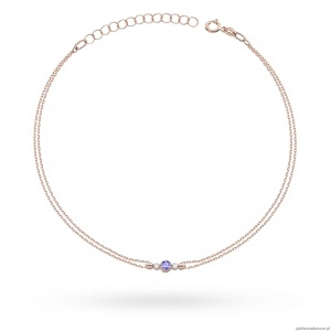Bransoletka B005 Tanzanit 0,15ct różowe złoto