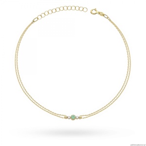 Bransoletka B005 Szmaragd 0,15ct żółte złoto