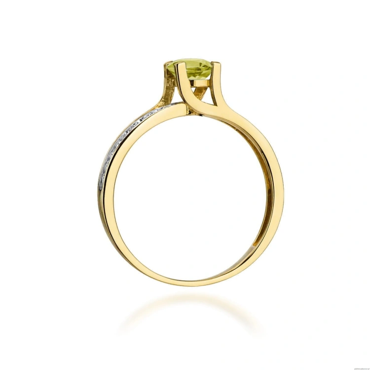 Pierścionek W106 Oliwin 0,60ct żółte złoto