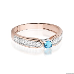 Pierścionek W449 Topaz 0,15ct różowe złoto