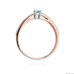 Pierścionek W449 Topaz 0,15ct różowe złoto
