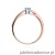 Pierścionek W449 Topaz 0,15ct różowe złoto
