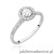 Pierścionek W551 Biały Szafir 0,60ct białe złoto