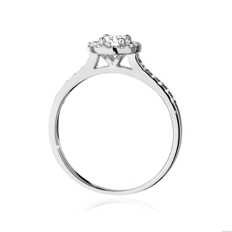 Pierścionek W551 Biały Szafir 0,60ct białe złoto