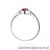 Pierścionek W0616 Rubin 0,30ct białe złoto