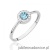Pierścionek W0616 Topaz 0,25ct białe złoto