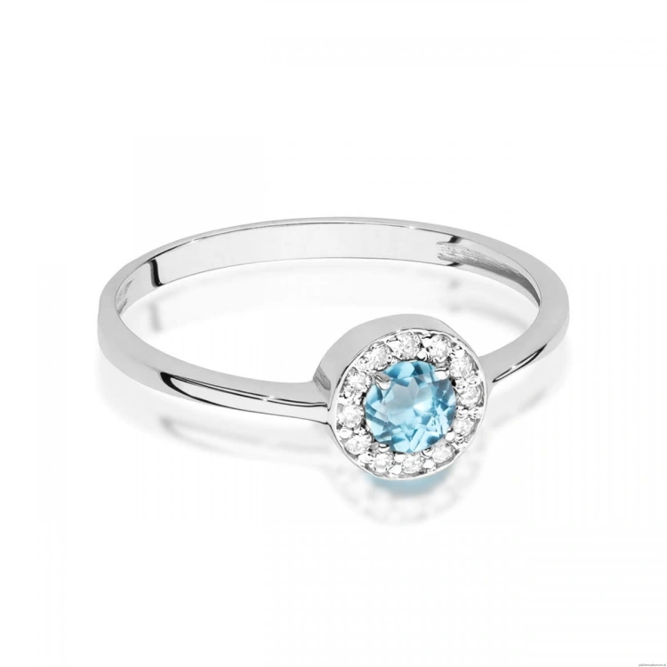 Pierścionek W0616 Topaz 0,25ct białe złoto