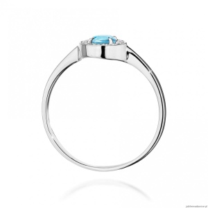 Pierścionek W0616 Topaz 0,25ct białe złoto