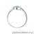 Pierścionek W0616 Topaz 0,25ct białe złoto