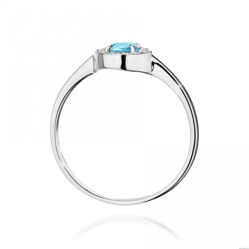 Pierścionek W0616 Topaz 0,25ct białe złoto