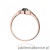 Pierścionek W0616 Czarny Diament 0,30ct różowe złoto
