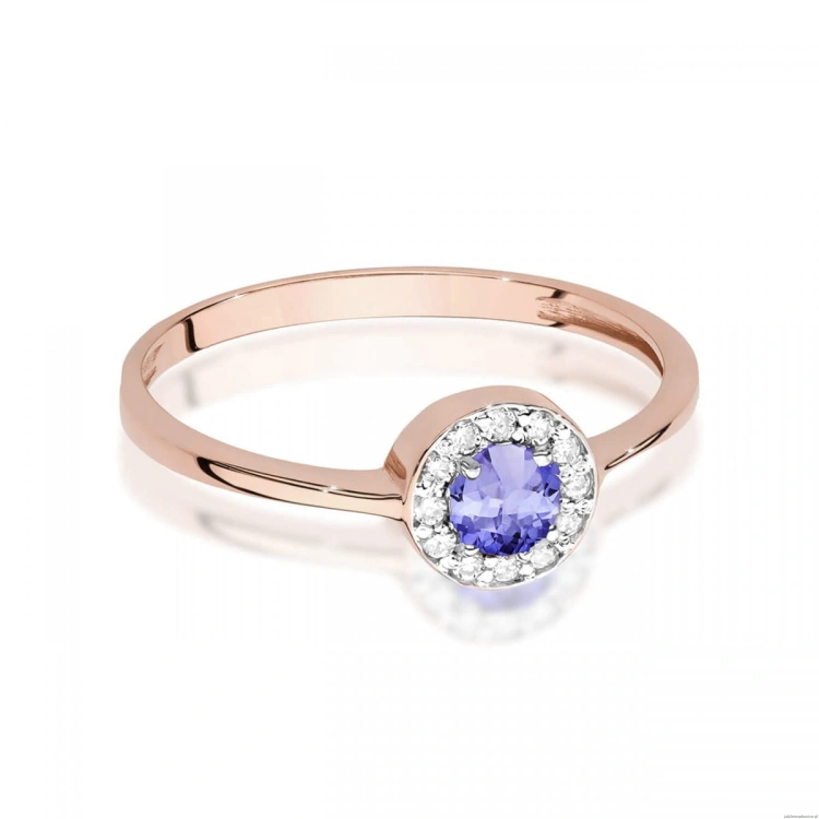 Pierścionek W0616 Tanzanit 0,35ct różowe złoto