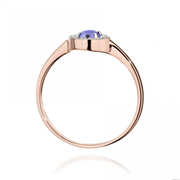 Pierścionek W0616 Tanzanit 0,35ct różowe złoto