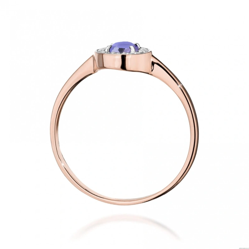 Pierścionek W0616 Tanzanit 0,35ct różowe złoto
