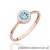 Pierścionek W0616 Topaz 0,25ct różowe złoto