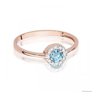 Pierścionek W0616 Topaz 0,25ct różowe złoto