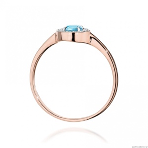 Pierścionek W0616 Topaz 0,25ct różowe złoto