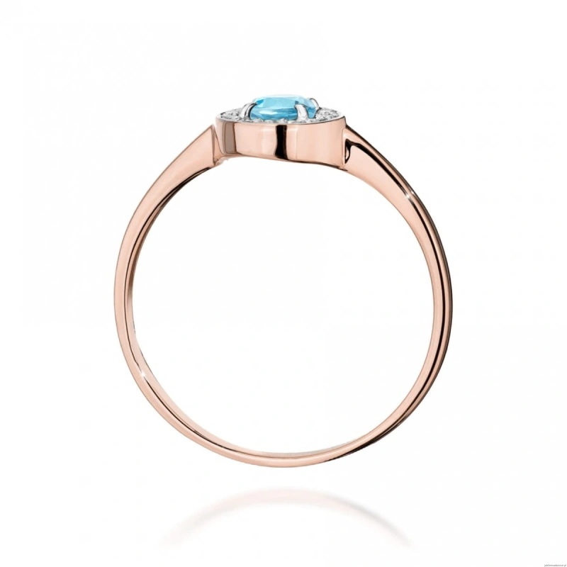 Pierścionek W0616 Topaz 0,25ct różowe złoto