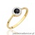 Pierścionek W0616 Czarny Diament 0,30ct żółte złoto