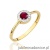 Pierścionek W0616 Rubin 0,30ct żółte złoto
