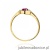 Pierścionek W0616 Rubin 0,30ct żółte złoto
