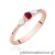 Pierścionek W0620 Rubin 0,15ct różowe złoto