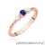 Pierścionek W0620 Szafir 0,15ct różowe złoto