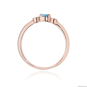 Pierścionek W0620 Topaz 0,15ct różowe złoto
