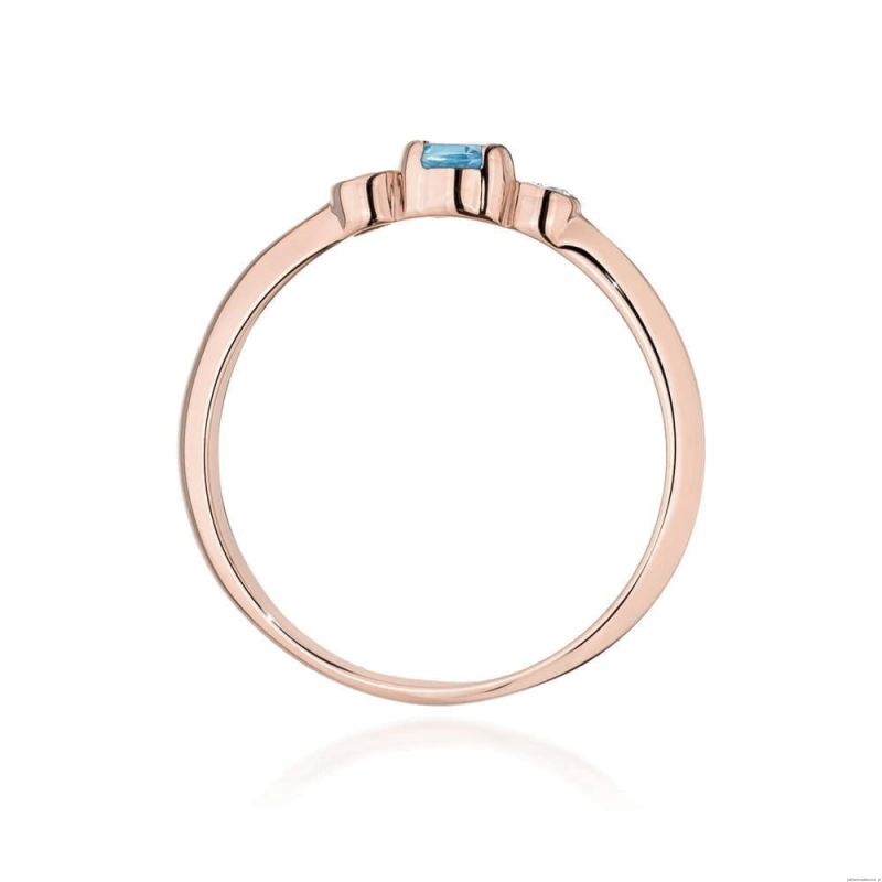 Pierścionek W0620 Topaz 0,15ct różowe złoto