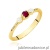 Pierścionek W0620 Rubin 0,15ct żółte złoto