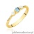 Pierścionek W0620 Topaz 0,15ct żółte złoto