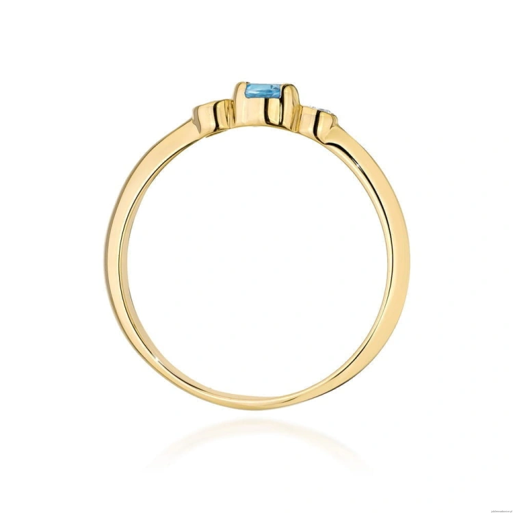 Pierścionek W0620 Topaz 0,15ct żółte złoto