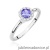 Pierścionek W0622 Tanzanit 0,50ct białe złoto