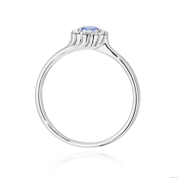Pierścionek W0622 Tanzanit 0,50ct białe złoto