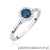Pierścionek W0622 Topaz London Blue 0,50ct białe złoto