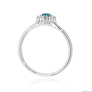 Pierścionek W0622 Topaz London Blue 0,50ct białe złoto