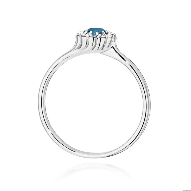 Pierścionek W0622 Topaz London Blue 0,50ct białe złoto