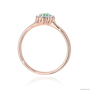 Pierścionek W0622 Szmaragd 0,50ct różowe złoto