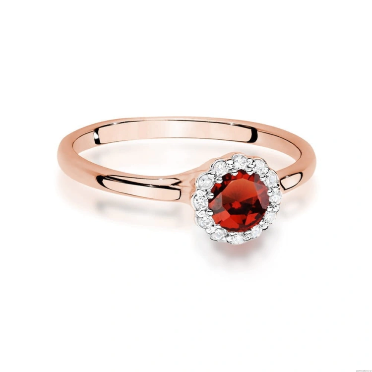 Pierścionek W0622 Rubin 0,60ct różowe złoto