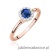 Pierścionek W0622 Szafir 0,50ct różowe złoto