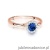 Pierścionek W0622 Szafir 0,50ct różowe złoto