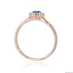 Pierścionek W0622 Szafir 0,50ct różowe złoto