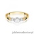 Pierścionek W0667 z diamentami żółte złoto