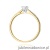 Pierścionek W0668 z diamentami żółte złoto