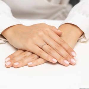 Pierścionek W0670 Diament różowe złoto