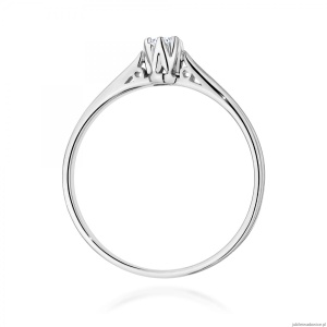 Pierścionek W0672 Diament 0,10ct białe złoto
